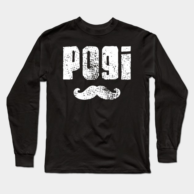 Pogi Mustache Funny Filipino Pogi Long Sleeve T-Shirt by Filipino